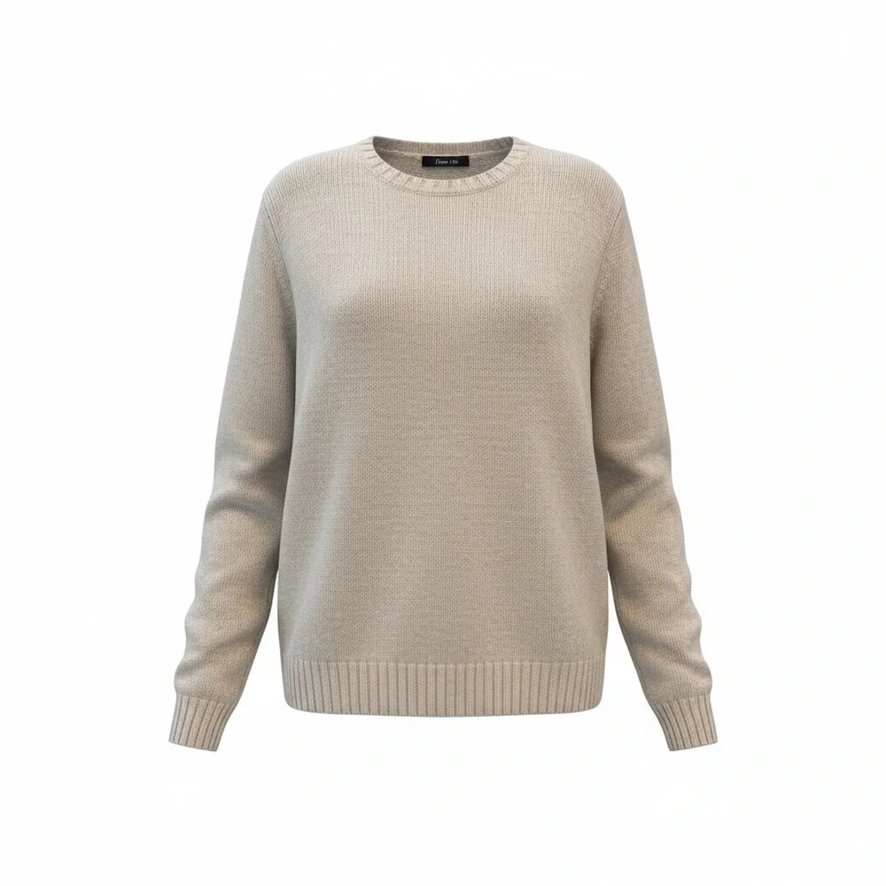 USED Jenni Kayne Classic Cream Crew Neck Sweater - Picture 1 of 6